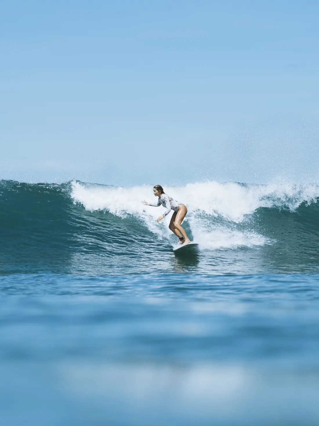Liz surfing
